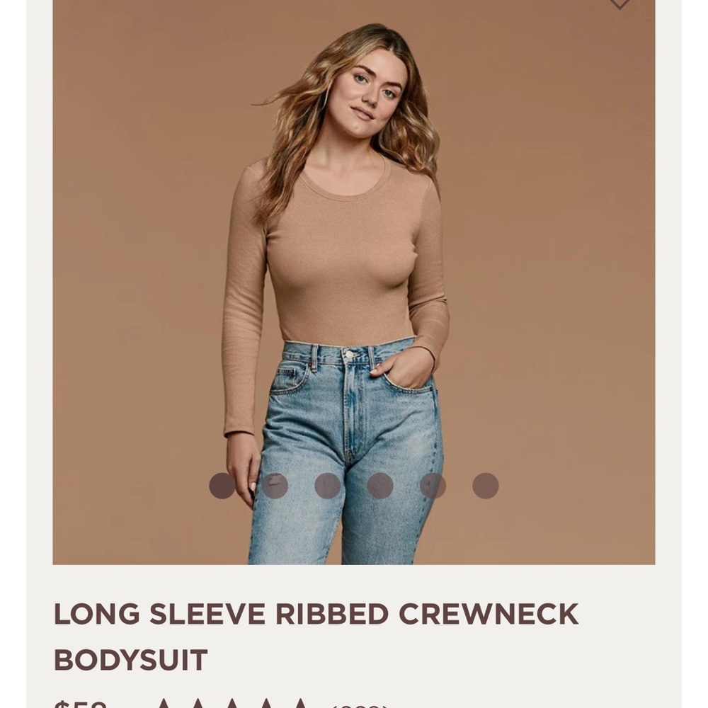 Nuuds Ribbed Bodysuit in Cinnamon